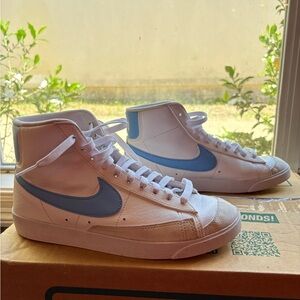 Nike White and Blue High-Tops